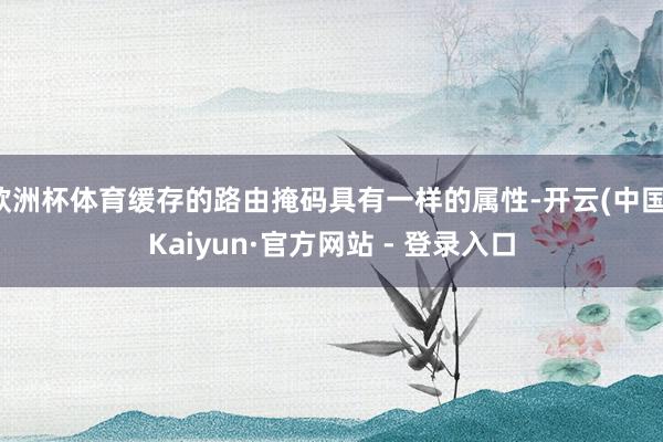 欧洲杯体育缓存的路由掩码具有一样的属性-开云(中国)Kaiyun·官方网站 - 登录入口