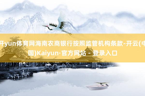 开yun体育网海南农商银行按照监管机构条款-开云(中国)Kaiyun·官方网站 - 登录入口
